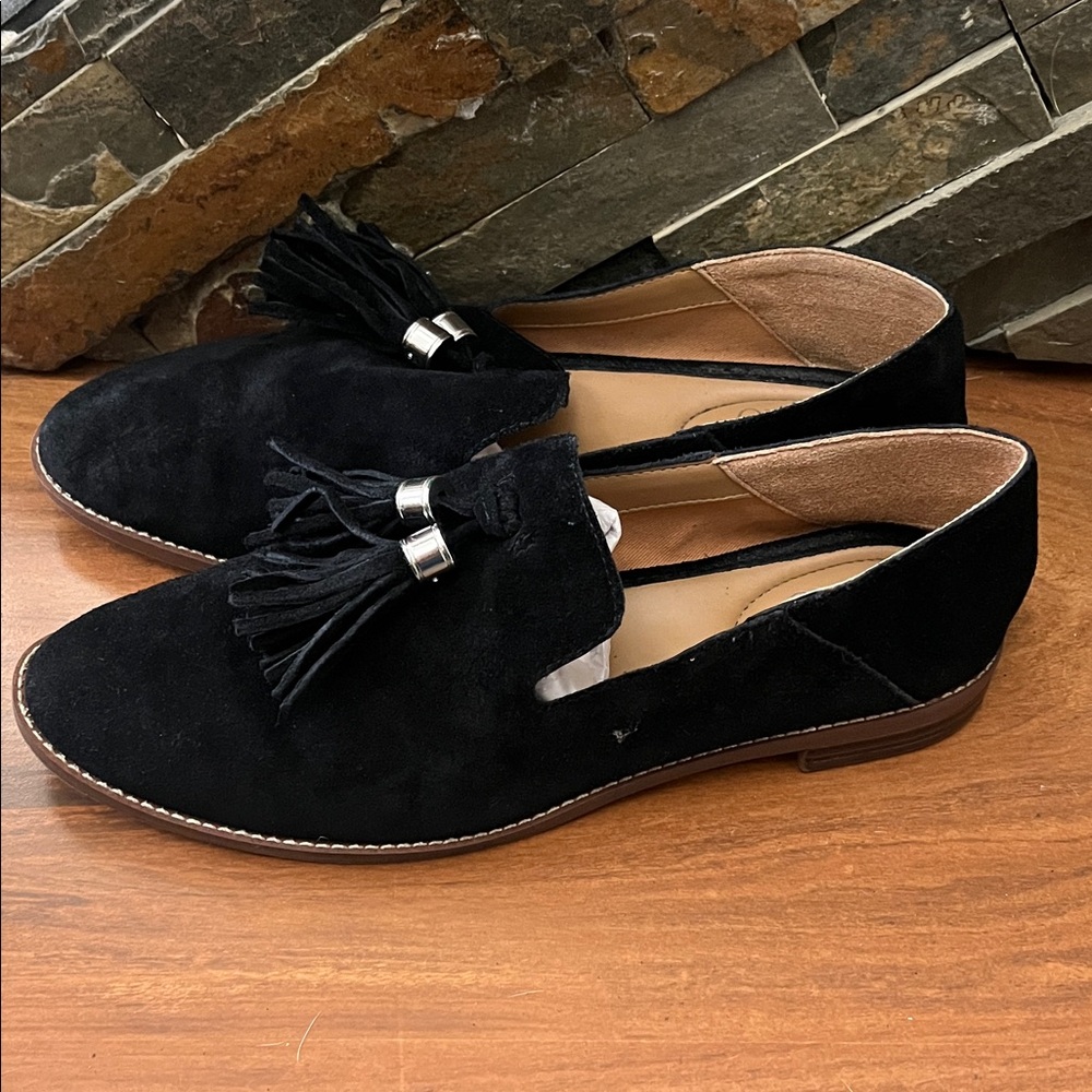 Franco sarto Elegant Black Tassel Loafers for Women - Picture 1 of 3